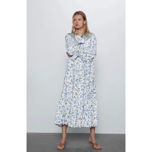 Printed rustic Zara maxi dress. New